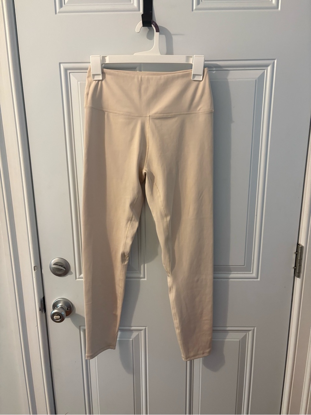 High-Rise Leggings in Light Beige